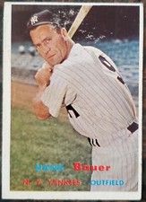 1957 Hank Bauer Topps Card #240 MLB New York Yankees