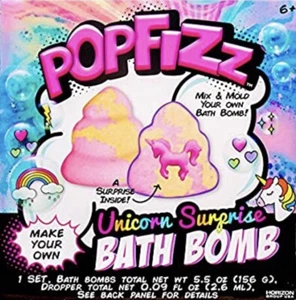 PopFizz, Niños Niñas Arco Iris Unicornio Hágalo Usted Mismo Bomba de Baño Unicornio-Poop Juego Tiempo de Baño Kit - Imagen 1 de 7