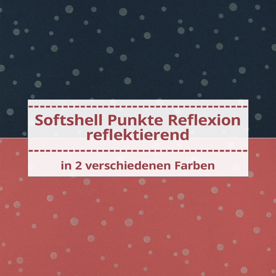 Softshell Stoff Punkte Reflexion, reflektierend (Meterware ab 0,50m) - Bild 1 von 1