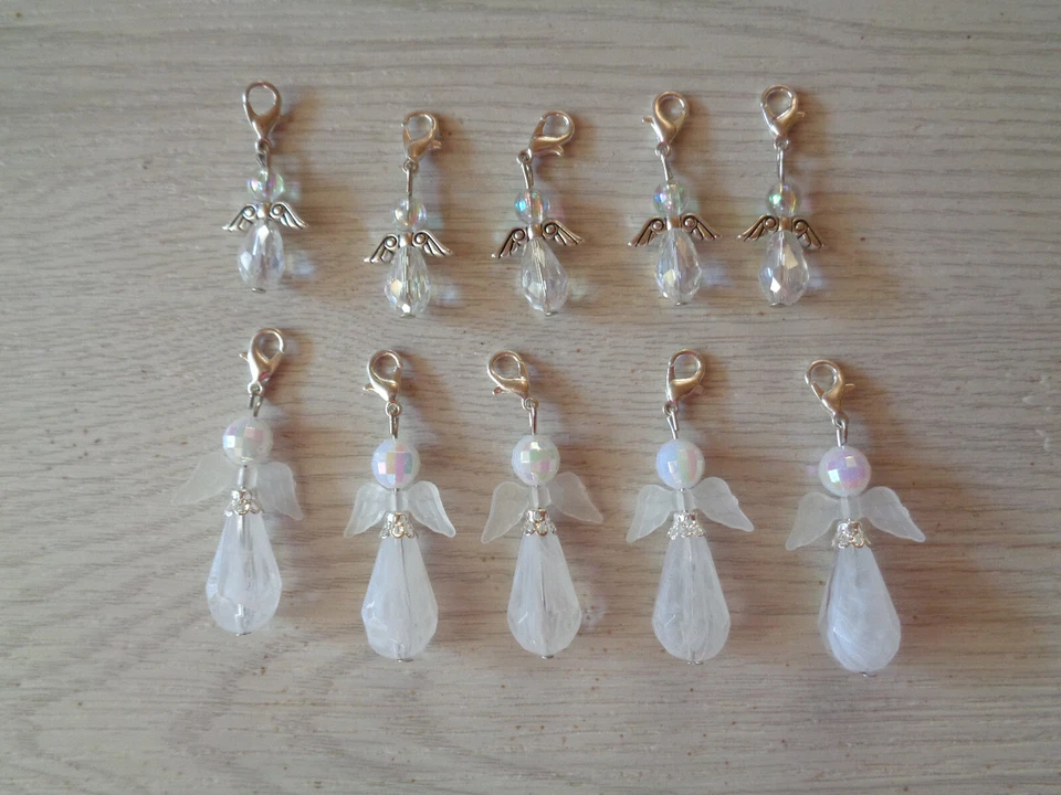 10 Schutz-Engelanhänger/Charm aus Perlen gemischt -    Hochzeit/Taufe 1 - Bild 1 von 1