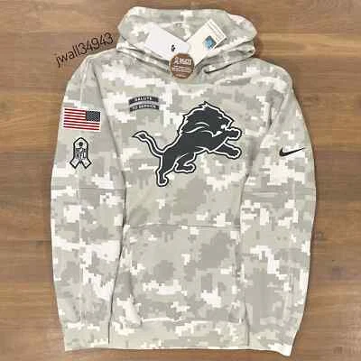 AUTHENTIC Nike Detroit Lions 2024 NFL Salute to Service Hoodie Men's Sideline