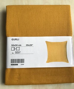 IKEA GURLI Kissenbezug goldgelb senf 50x50cm Baumwolle 803.958.23 NEU - Bild 1 von 8
