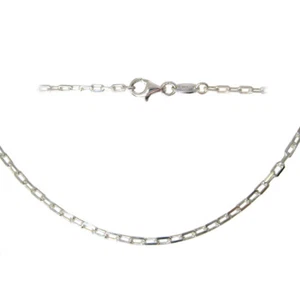 Solid Sterling Silver Necklace,Bracelet,Anklet-Diamond Cut Box Chain (All Sizes) - Picture 1 of 5