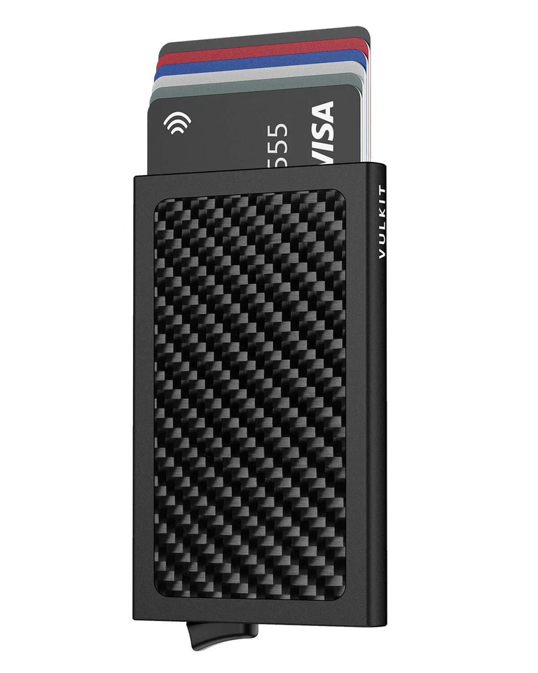 Cartera emergente, soporte para tarjeta de crédito minimalista delgado para hombres y mujeres bloqueo RFID Foto 1 de 4