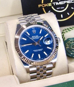 Rolex Datejust 41mm 126334 Blue Jubilee Fluted White Gold Bezel Box Papers - Picture 1 of 10