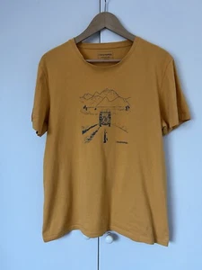 Men's Craghoppers T-Shirt Size L Eur 52-54 Mustard Off Roader Motif Good Cond - Picture 1 of 24