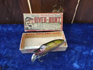 VTG HEDDON RIVER RUNT SPOOK FLOATER 9409L PERCH COLOR FISHING LURE. MIB! - Bild 1 von 6