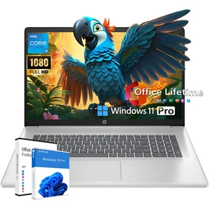 2025 HP Laptop 17.3" HD+ Intel i3 UP TO 32GB RAM,2TB SSD Win 11 Pro+office Lifet - Picture 1 of 7