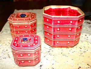 Vintage Antik KKS 242 Made in Japan 5 teiliges Kanister Set..NEUWERTIG keine Chips, Risse - Bild 1 von 6