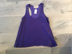 Camiseta sin mangas Rory Beca seda púrpura talla grande con adorno en correa - Imagen 1 de 4