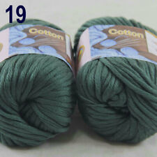 Sale New 2Skeinsx50gr Soft 100% Cotton Chunky Super Bulky Hand Knitting Yarn 19