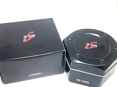 Casio Watch Box G-MS Presentation Black Cardboard Tin Display Gift Empty - Image 1 of 4