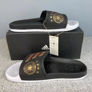Adidas Adilette Slides TND Germany Fußball Team Sandalen schwarz weiß gold GX9706 - Bild 1 von 6