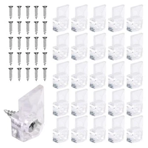 25 Stück Spiegelaufhänger für die Wand, Spiegelhalter Clips, Klar Kunststoff Spiegel... - Bild 1 von 7