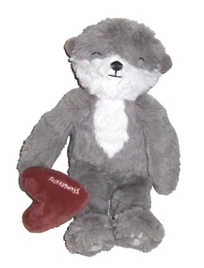 14" Slumberkins Otter & Heart Kin Cuddly Plush Stuffed Animal - Picture 1 of 4