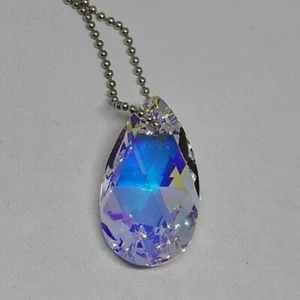 Swarovski Crystal Clear AB 28mm Pear 6106 Suncatcher/ Ornament/ Prism - Picture 1 of 3