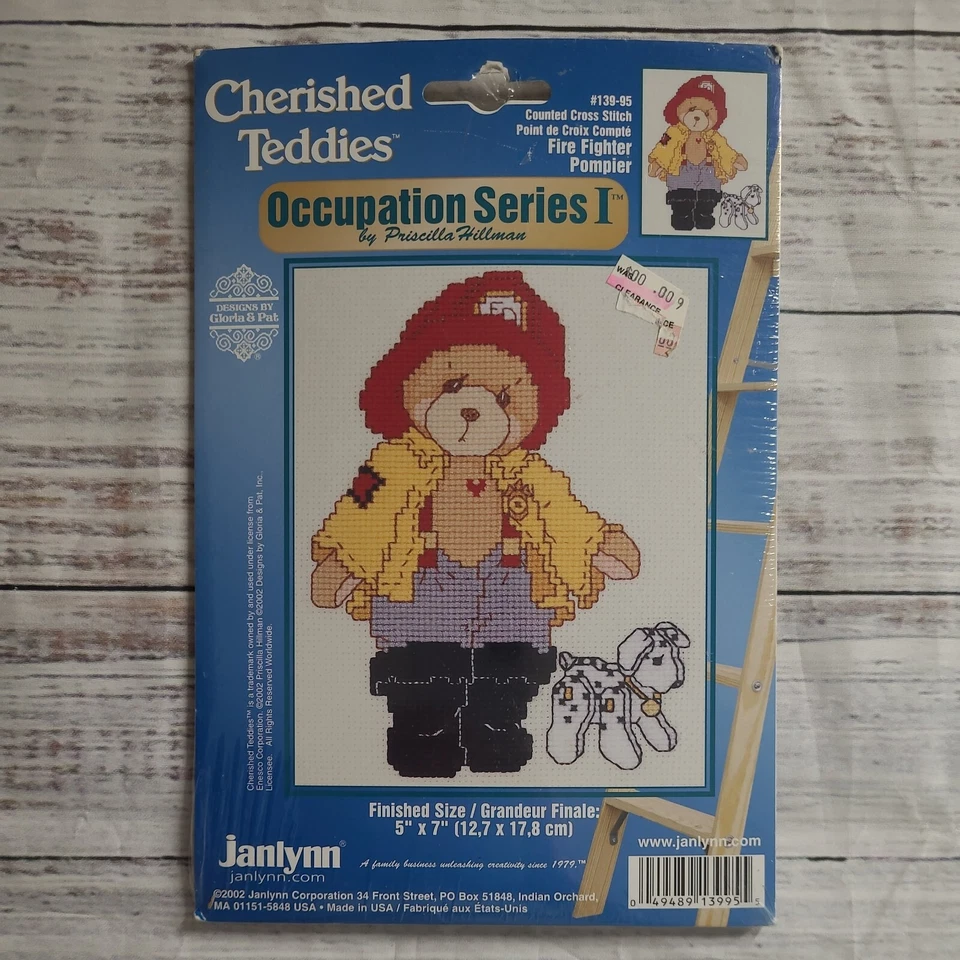 Peluches Janlynn Cherished FIREFIGHTER Pompier Ocupation Series 1 5 x 7 139-95 Foto 1 de 4