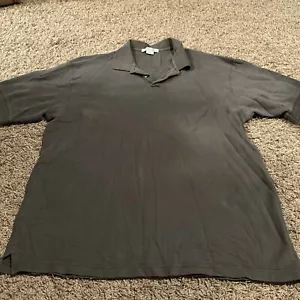 Geoffrey Beene Mens Polo Shirt XL Gray Solid Extra Large Short Sleeve Golf - Picture 1 of 5