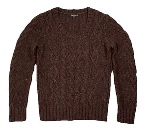 Silvia Novelli Sweater Womens Small Vintage Wool Mohair Cable Knit Donegal Italy - Picture 1 of 8