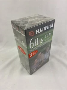 3 Pack Fuji HQ 120 New Sealed Blank VHS Video Cassette Tapes 6 Hour Video - Picture 1 of 6