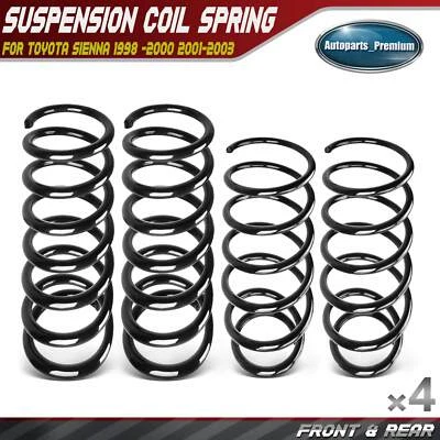 4 muelles helicoidales delanteros y traseros para Toyota Sienna 1998 1999 2000 2001 2002 2003 Foto 1 de 4