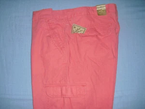NEW NWT Paradise Collection Mens Shorts 40 Linen Coral 7 pocket cargo - Picture 1 of 2