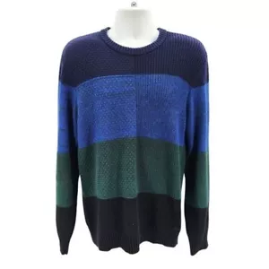 Diesel Mens Large Crew-Neck K-Everflow Sweater Wool Blend Blue Green Sweater - Picture 1 of 10