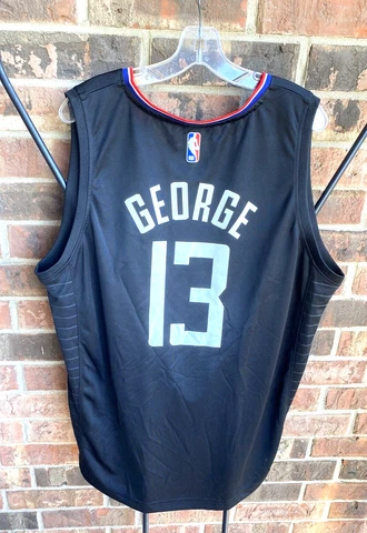 NBA Los Angeles Clippers Paul George 13 Fanatics Black Jersey Men XL Cover