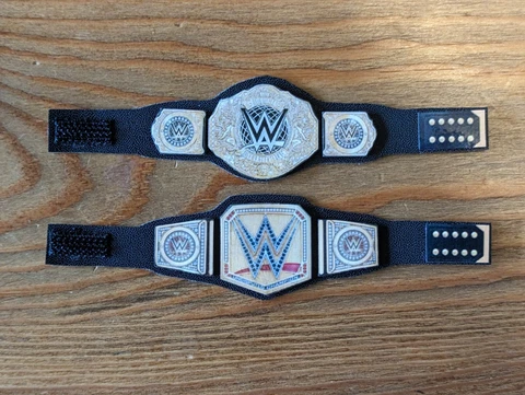 Custom WWE UNDISPUTED and Heavyweight Championship Wrestling Title Belts LEATHER Cover