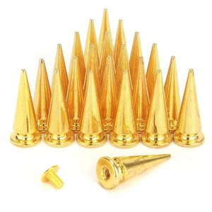 Weebee 25MM 10 Sets Spikes and Studs Metallic Screw Back Large Metal Rivets B... - Picture 1 of 5