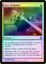 Gaze of Justice FOIL Time Spiral NM White Common MAGIC GATHERING CARD ABUGames
