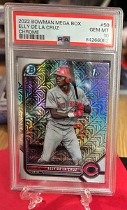 2022 Bowman Mega Box BCP50 Elly De La Cruz Mojo Refractor PSA 10 REDS - Bild 1 von 2