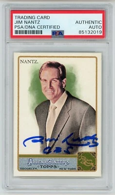 JIM NANTZ Signed 2011 Topps Allen & Ginter Card - CBS Sports Broadcaster - PSA - Image 1 of 2