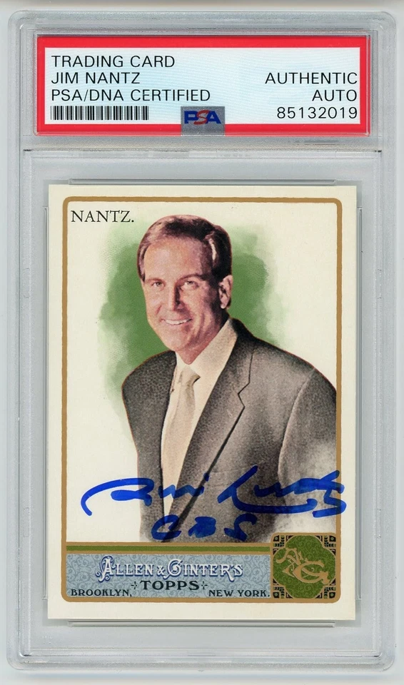 JIM NANTZ Signed 2011 Topps Allen & Ginter Card - CBS Sports Broadcaster - PSA - Image 1 of 2