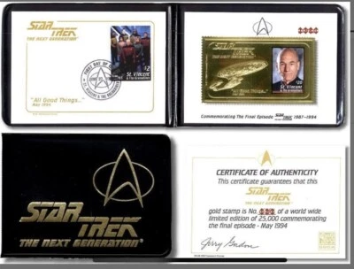 ◇MintSF◇ 1994-St. Vincent & Grenadines Star Trek 30th Anniv . Com. Stamps - Look - Image 1 of 3