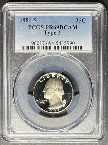 1981-S Type 2 Proof Washington Quarter PCGS PR-69 DCAM, Buy 3 Items, Get $5 Off! Cover