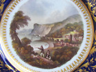 BLOOR DERBY PORCELAIN 8⅞" PLATE VIEW OF SIDMOUTH FROM SALCOMBE HILL (Ref9264)