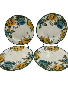 Pioneer Woman Rose Shadow Steinzeug Salatteller 4er Set Langlebig 8,5" - Bild 1 von 4