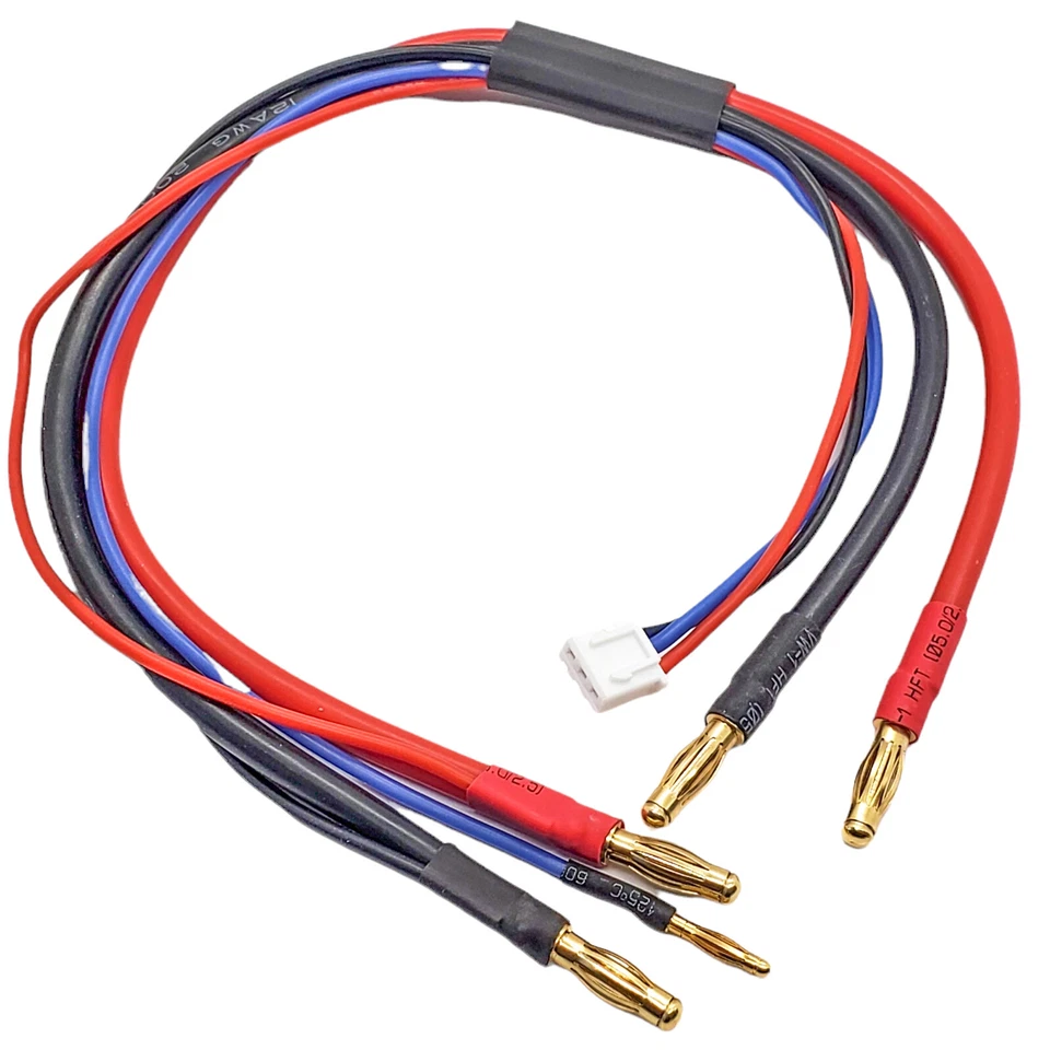 NHX RC 4.0mm to 2.0mm Banana Male 2S Balance Charge Lead Connector 300mm