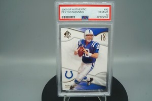 2009 UD SP Authentic Peyton Manning Indianapolis Colts #92 PSA 10 GEM MINT POP19