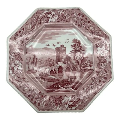 Pink Spode Archive Sutherland Collection Lucano Decorative Plate - Image 1 of 3