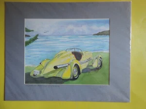 DUSENBERG SPECIAL MORMON METEOR at PEBBLE BEACH 2007 Color Print from Watercolor - Picture 1 of 14