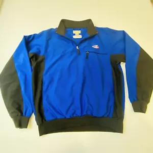 Cutter & Buck Long Sleeve 1/4 Zip Pullover US OPEN 2004 Blue Black 100 Polyester - Picture 1 of 10