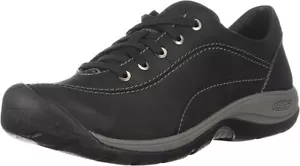 KEEN Women's Presidio 2 Leather Low Height Oxfords Black/Steel Grey Size 5 Med - Picture 1 of 7