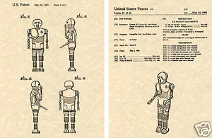 Star Wars 2-1B MEDIC DROID US PATENT Lucas Art Print PRONTO DA INCORNICIARE!!!!!! - Foto 1 di 1