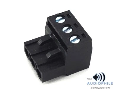 BLACK ROCKFORD FOSGATE PUNCH 30HD 3 PIN TERMINAL POWER WIRE PLUG ~ BRAND NEW!