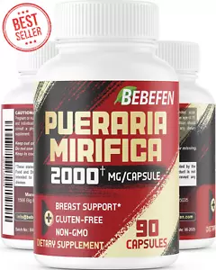 Pure Pueraria Mirifica Root Extract 2000mg Capsules Women’s Health Skin Hair 3-M - Picture 1 of 12