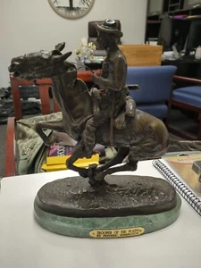 Vintage Bronze ""Trooper of the Plains"" Statue von Frederic Remington signiert 12x10 - Bild 1 von 12