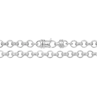 Argento Sterling Forgiati Catenina Britannico Fatto 925 Marcato 55.9cm Peso 51 G - Immagine 1 di 3