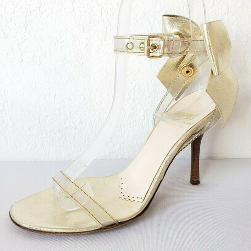 Moschino A buon mercato e chic dettaglio fiocco cinturino alla caviglia tacchi donna 35 5 EU